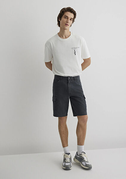 Mavi Erkek Şort, Bermuda, Kapri