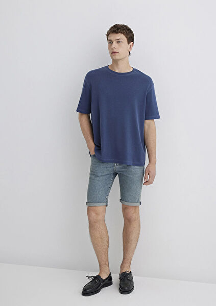 Mavi Erkek Şort, Bermuda, Kapri