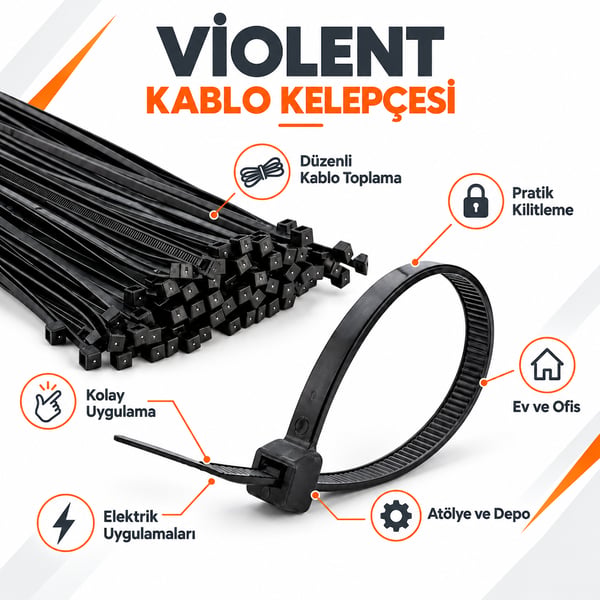 VİOLENT Kablo Toplayıcı, Kablo Klips