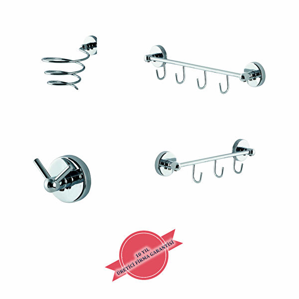 Çelik Banyo Aksesuar Seti