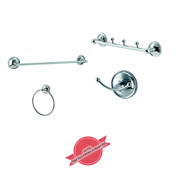 Çelik Banyo Aksesuar Seti