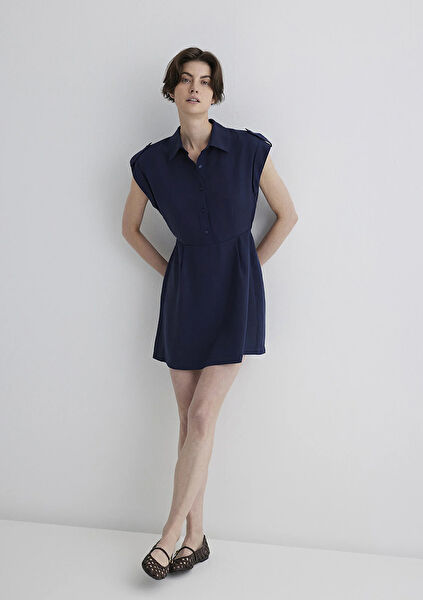 Mavi Günlük Elbise