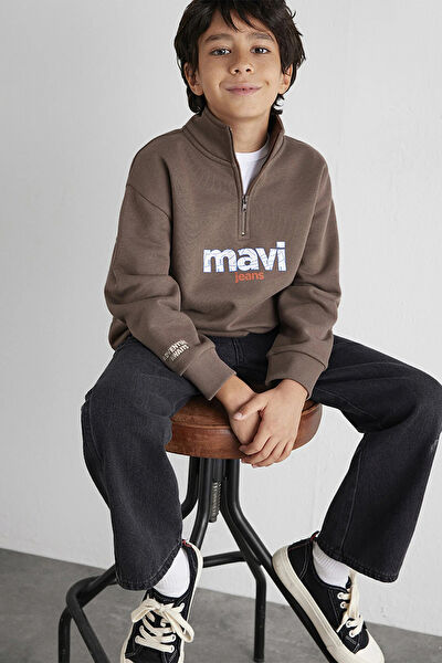 Mavi Erkek Çocuk Sweatshirt