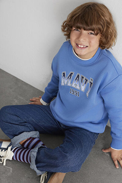 Mavi Erkek Çocuk Sweatshirt