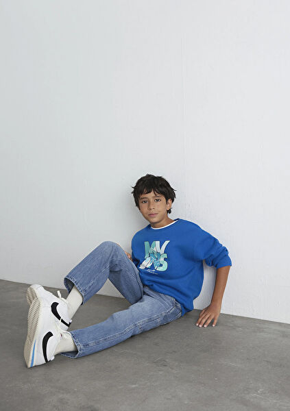 Mavi Erkek Çocuk Sweatshirt