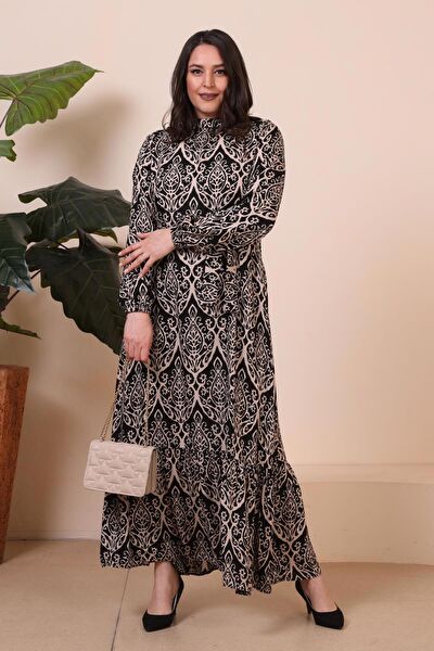 FERACE Büyük Beden Günlük Elbise