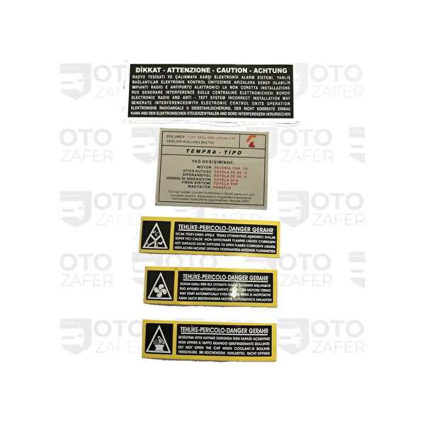 GözparOtomotiv Etiket, Sticker