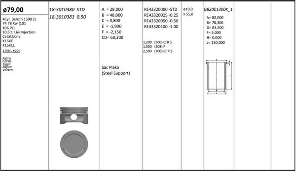 KING PISTON Pistonlar
