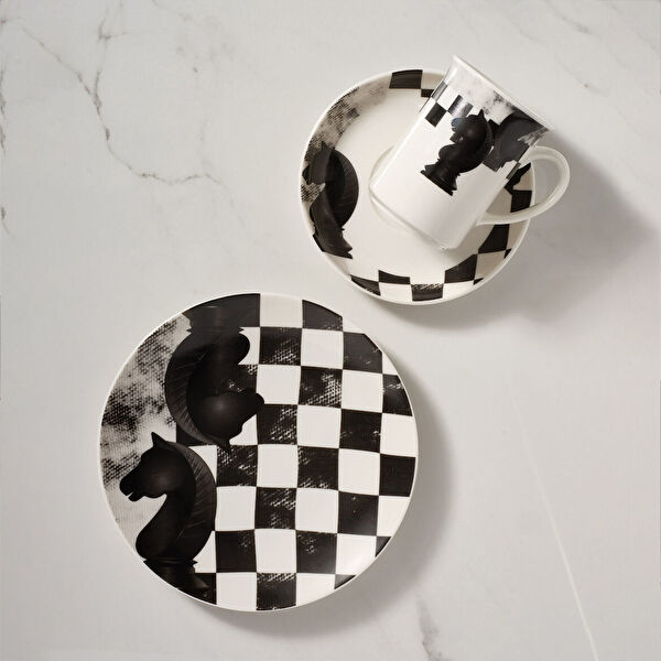 Güral Porselen Çay Bardağı, Tabağı, Takımı