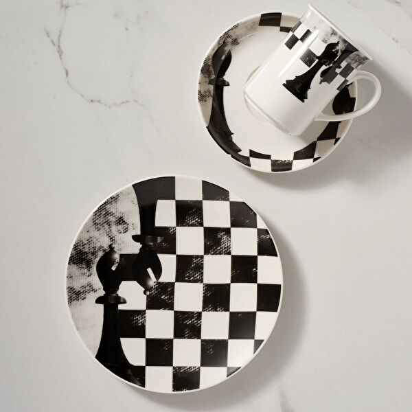 Güral Porselen Çay Bardağı, Tabağı, Takımı