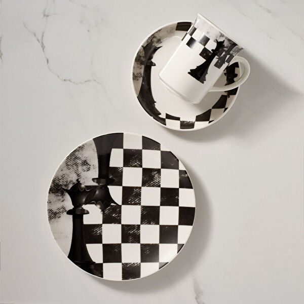 Güral Porselen Çay Bardağı, Tabağı, Takımı