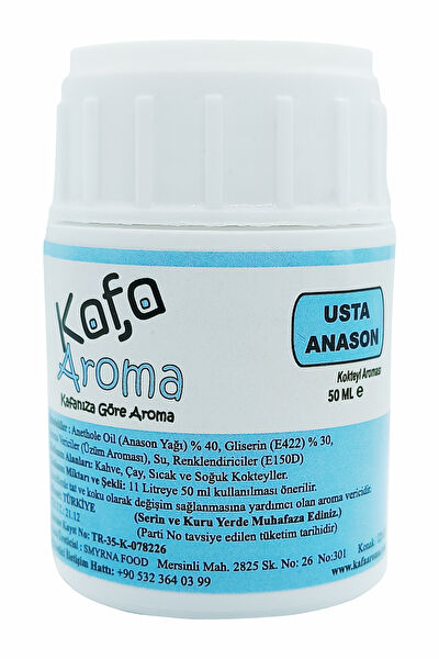 Kafa Aroma Maya, Aroma, Konsantre Ürünler