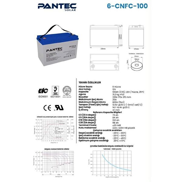 Pantec Solar Akü