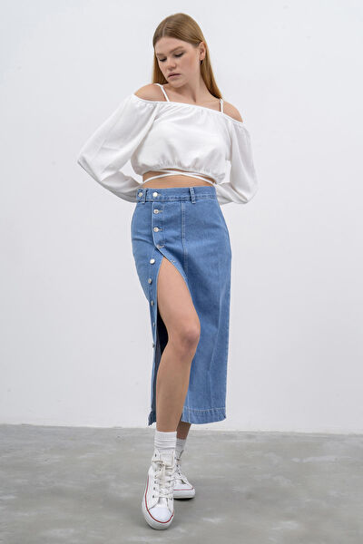 Its Basic Kadın Kot Etek