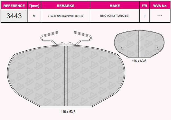 Universal Fren Balatası