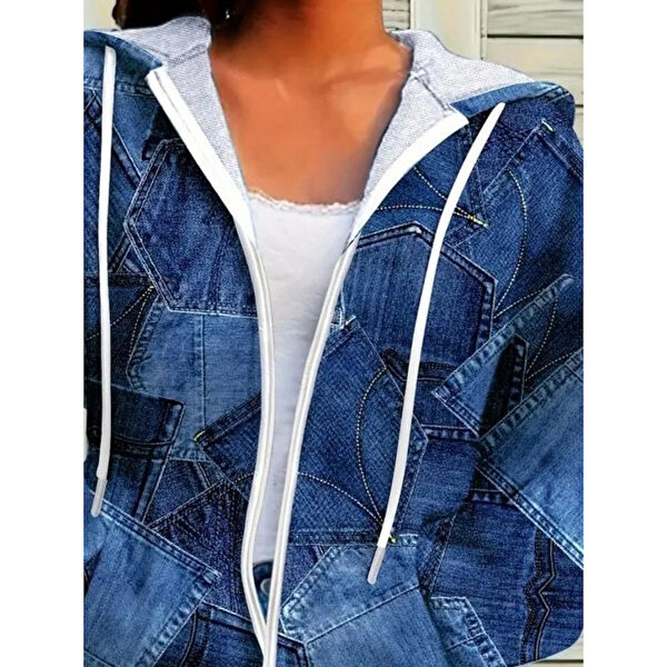 Lucky Life Kadın Kot Ceket