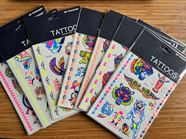 Airbrush Tattoo Geçici Dövme, Şablonları