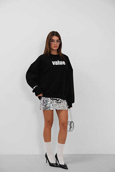 Black Fashion Kadın Sweatshirt