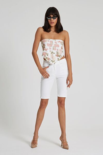 Cross Jeans Kadın Şort, Bermuda, Kapri