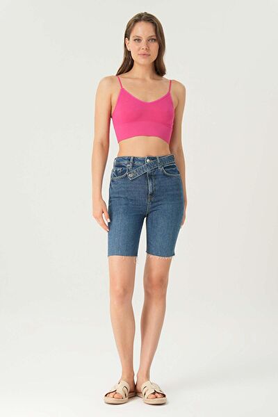 Cross Jeans Kadın Şort, Bermuda, Kapri