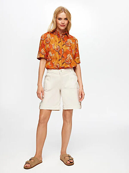 FAIK SÖNMEZ Kadın Şort, Bermuda, Kapri