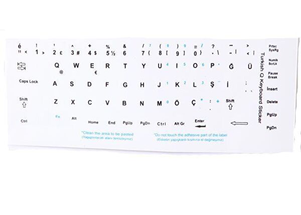 Addison Klavye Sticker, Etiket