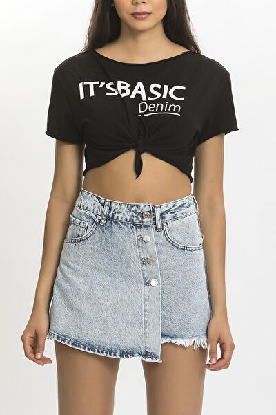 Its Basic Kadın Kot Etek