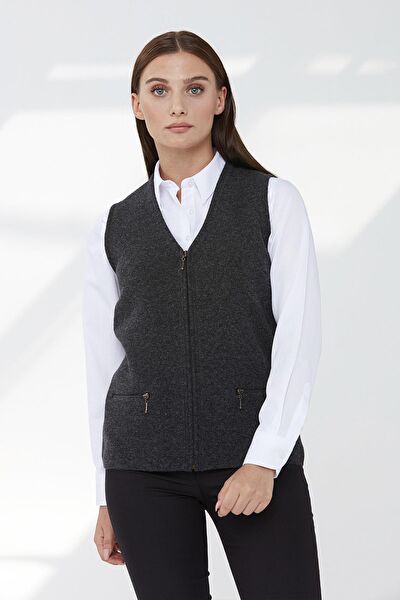 Desen Triko Kadın Yelek