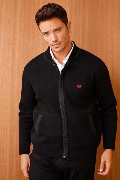 Desen Triko Erkek Mont, Kaban