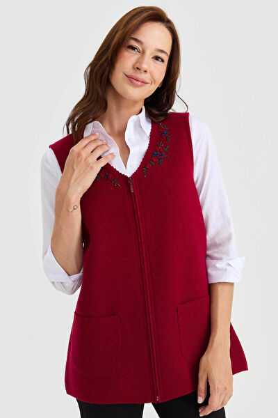 Desen Triko Kadın Yelek