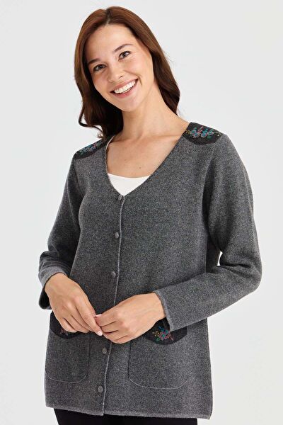 Desen Triko Kadın Ceket