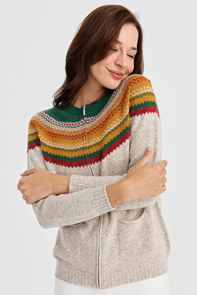 Desen Triko Günlük Hırka