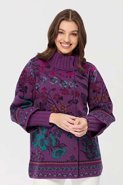 Desen Triko Kadın Ceket