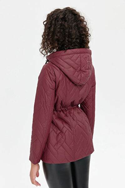 Desen Triko Kadın Kaban