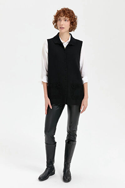 Desen Triko Kadın Yelek