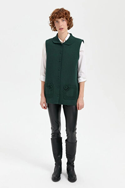 Desen Triko Kadın Yelek