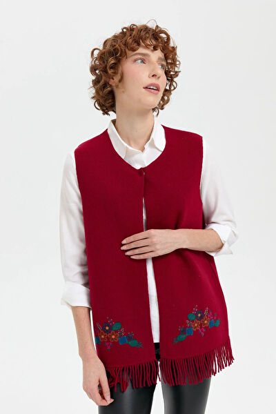 Desen Triko Kadın Yelek