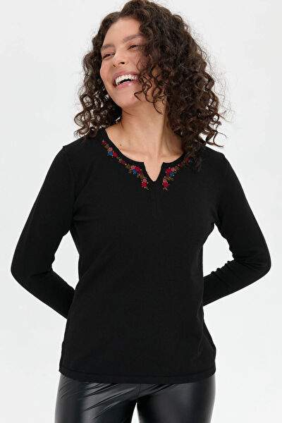 Desen Triko Kadın Bluz