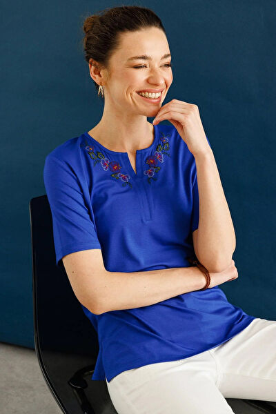 Desen Triko Kadın Tişört