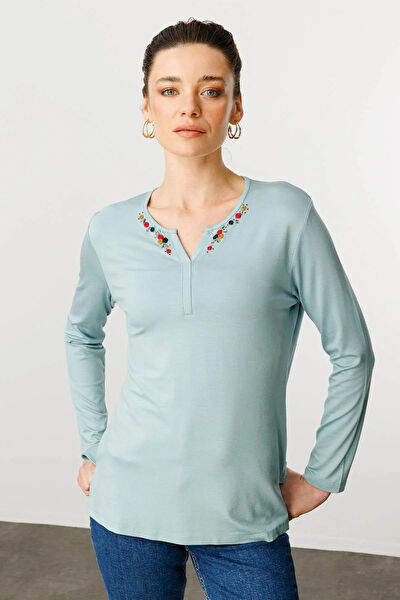 Desen Triko Kadın Bluz