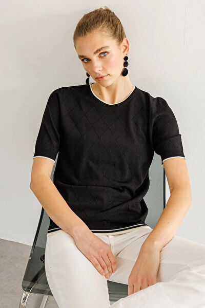 Desen Triko Kadın Tişört