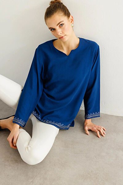 Desen Triko Kadın Bluz