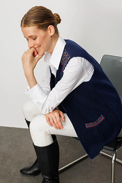 Desen Triko Kadın Yelek