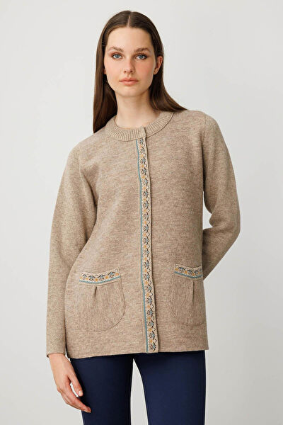 Desen Triko Kadın Ceket