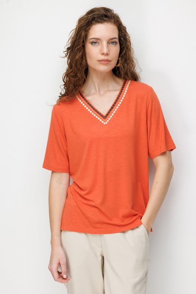 Desen Triko Kadın Tişört