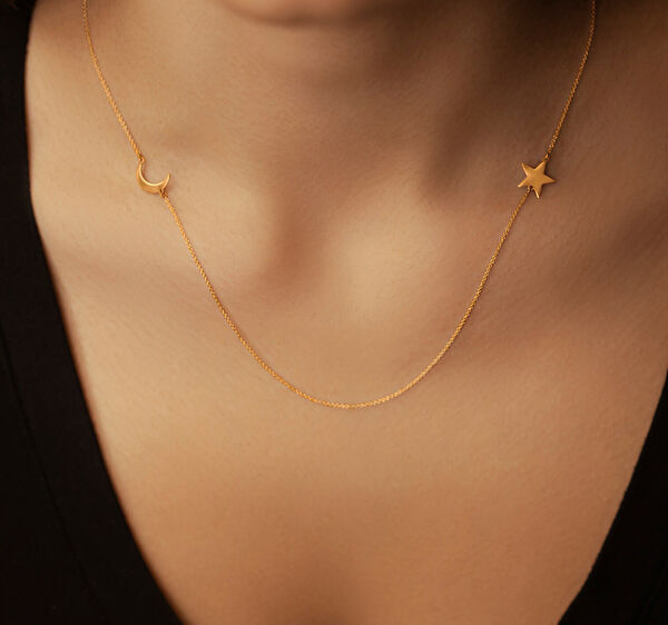 Mona Roza Altın Kolye