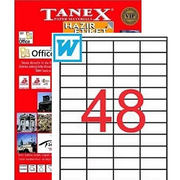 Tanex Etiket, Sticker
