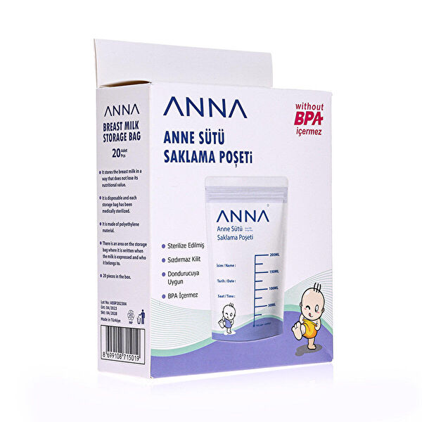 Anna Süt Saklama Poşeti, Kabı