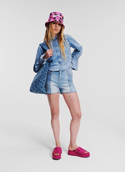 Karl Lagerfeld Jeans Kadın Şort, Bermuda, Kapri