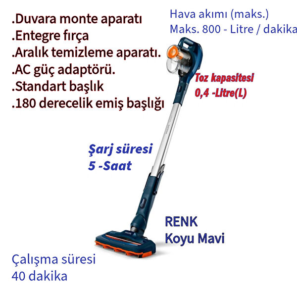 Philips Şarjlı, Dikey Süpürge